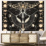 Wandteppich Yrendenge Motte schwarz Sonne Mond natürlich Zuhause – Accessoires und Dekorationen Naty Shop