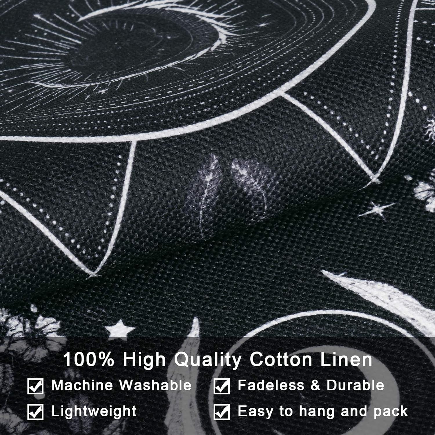 Yugarlibi Wandteppich, 2 Stück, kleine Wandteppiche zum Aufhängen, Mond und Sonne. Zuhause – Accessoires und Dekorationen Naty Shop