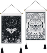 Yugarlibi-Wandteppich, 2 Stück, kleine Wandteppiche zum Aufhängen, Mond und Sonne, Zuhause – Accessoires und Dekorationen, Naty Shop, Schmetterling, 35 x 50 cm