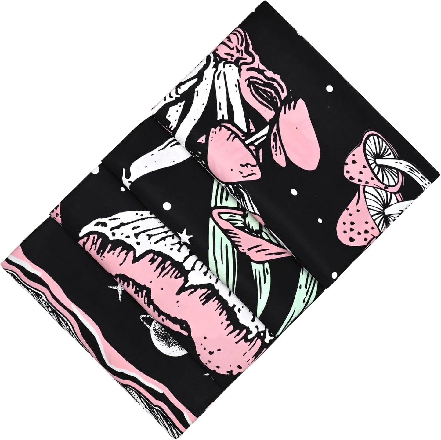 Gobelin Yugarlibi rosa Totenkopf Pilze Skelett Zuhause – Accessoires und Dekorationen Naty Shop