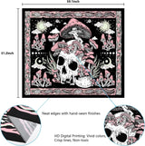 Gobelin Yugarlibi rosa Totenkopf Pilze Skelett Zuhause – Accessoires und Dekorationen Naty Shop