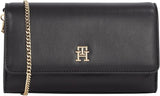 Tommy Hilfiger Umhängetasche Eternity Chain Crossover Umhängetaschen Damen Naty Shop Schwarz (Schwarz)