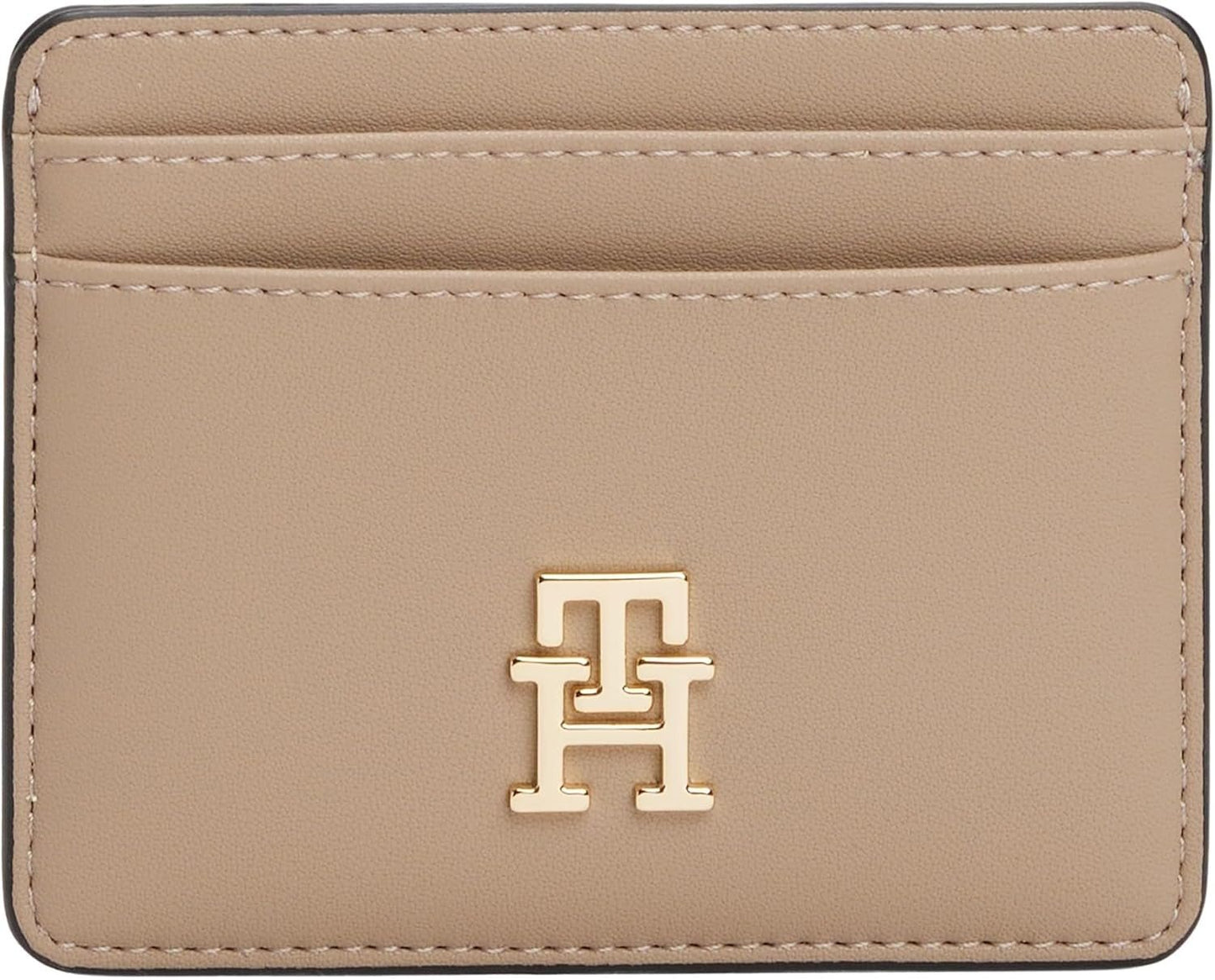 Tommy Hilfiger Damen-Kartenetui Damen mit Logo, Beige (Coastal Taupe), Einheitsgröße Herrenbrieftasche Naty Shop Standardtitel