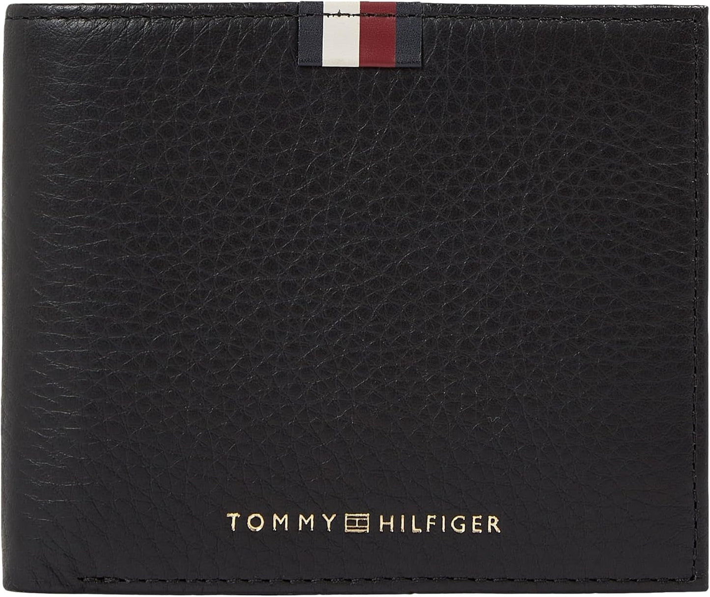 Tommy Hilfiger Herren Th Prem Lea Cc and Coin Am0am11265 Geldbörsen Herren Geldbörse Naty Shop Schwarz (schwarz) Os
