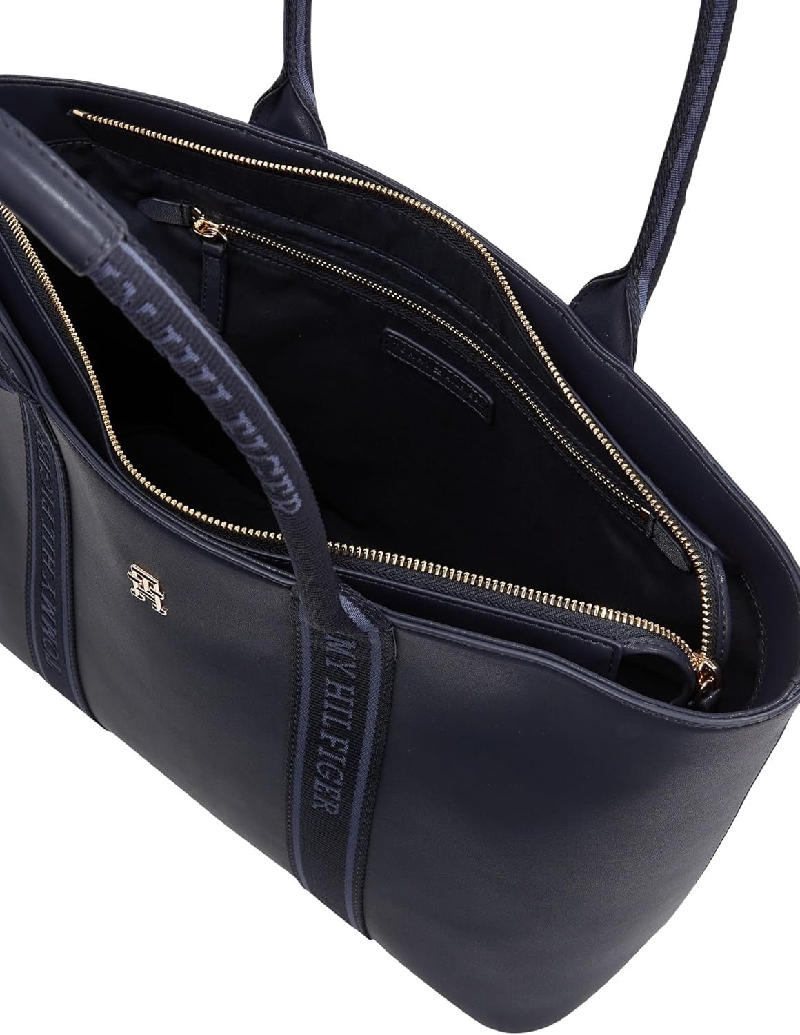 Tommy Hilfiger Th Logotape Tote Aw0aw17198 Tragetasche Damen Taschen Naty Shop