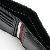 Tommy Hilfiger TH PREMIUM LEATHER EXTRA CC COIN Herren-Doppel-Geldbörse Schwarz OS Herren-Geldbörse Naty Shop