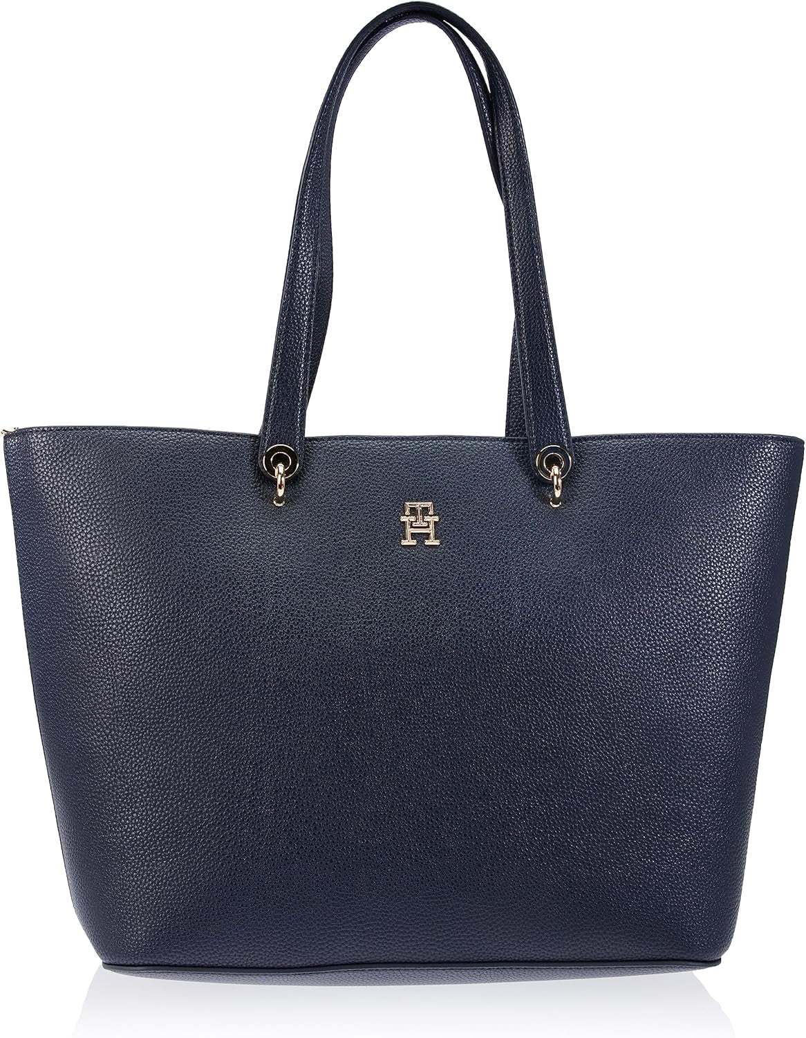 Tommy Hilfiger Tragetasche Tasche Großes Emblem Taschen Damen Naty Shop Blau (Space Blue)