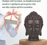 Zen'Light - Statuette mit Buddha-Kopf - Dekoration für Zen, Meditation und Feng Shui - Geschenk für eine entspannende und spirituelle Atmosphäre - Buddha-Statuette - Höhe: 20 cm - Farbe: grün/braun Statuetten und Skulpturen Naty Shop