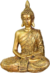 Zen'Light - Sanci Buddha-Kopfstatuette - Dekoration für Zen, Meditation und Feng Shui - Geschenk für eine entspannende und spirituelle Atmosphäre - Buddha-Statue - Höhe: 18 cm - Farbe: Gold Statuetten und Skulpturen Naty Shop Standardtitel